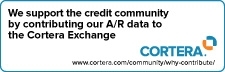 We support the credit community by contributing our A/R data to the Cortera Exchange.